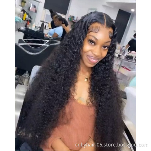 Factory Price  Wig Lace Front Human Hair For Women 4x4 Lace Closure Brazilian Remy Hair Curly Human Hair Wig